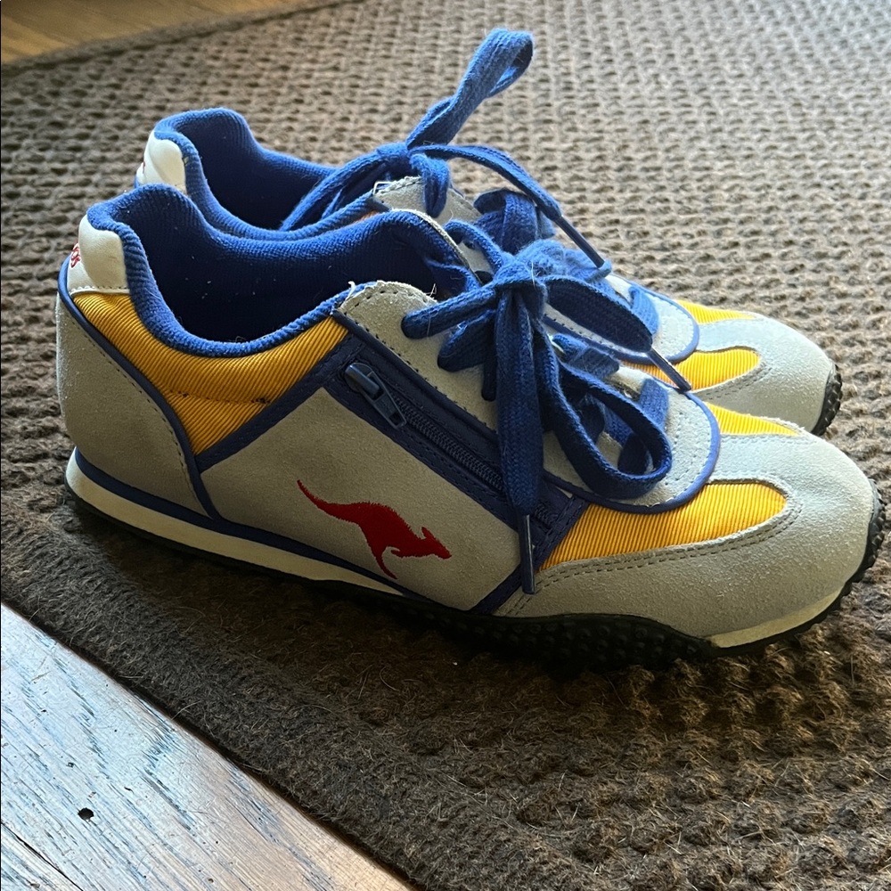 kangaROOS Sneakers - Blue, Yellow, and Gray